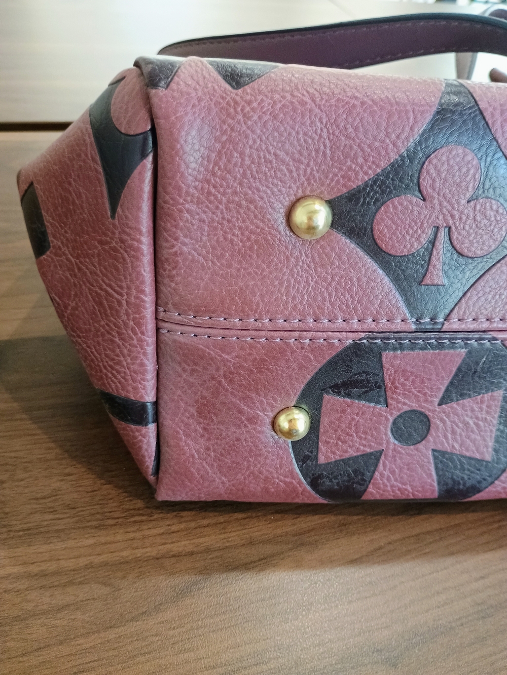 Plum Color Floral Shoulder Bag - Picture 6 of 8